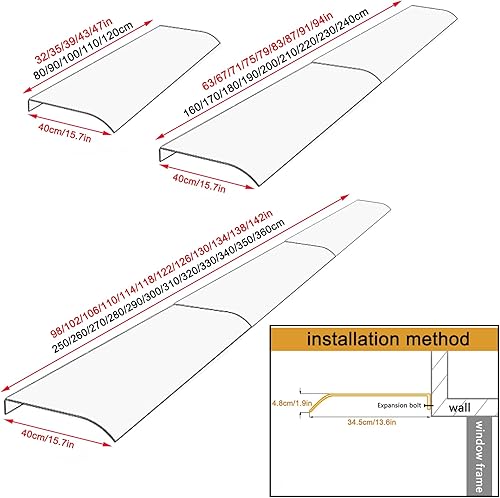 Miniatura 3 de Toldo transparente para puerta delantera, toldo curvo, toldo de porche, patio, ventana, toldo de jardín, cubierta de policarbonato silencioso,