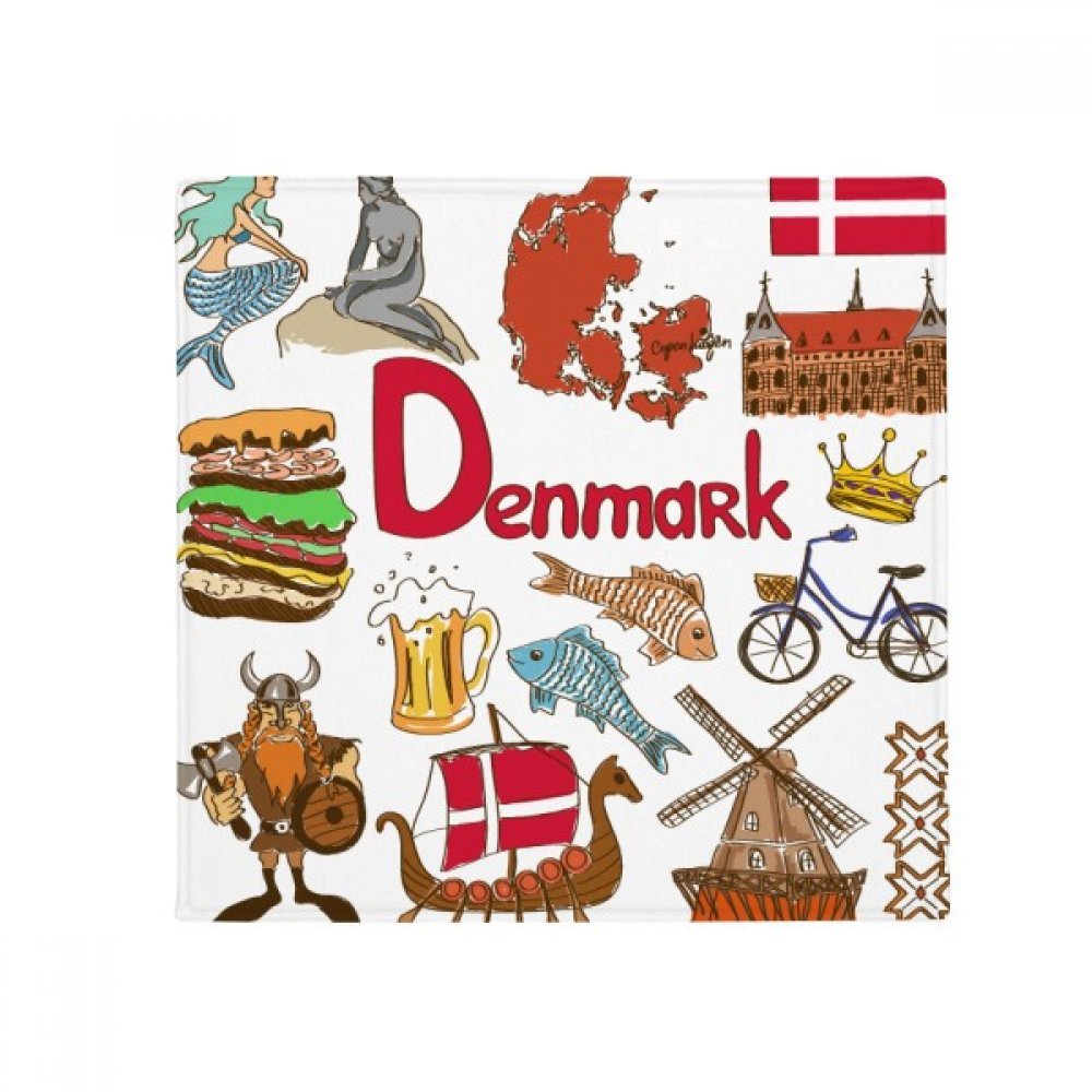 Tapis pour animaux de cuisine antidérapant motif Danemark