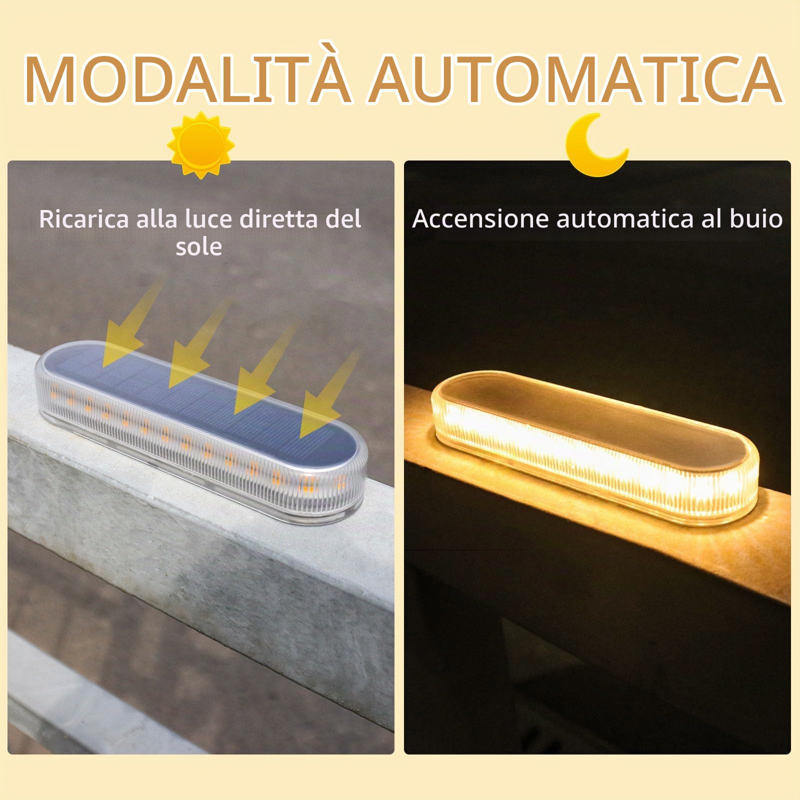 Lacasa Luci Solari Giardino Esterno, 4 Pezzi 30 LEDs IP68 Impermeabile per Sentieri, Auto On/Off da Terra Bianco Caldo Lampada per Ponte Passo Vialetto Scale Cortile