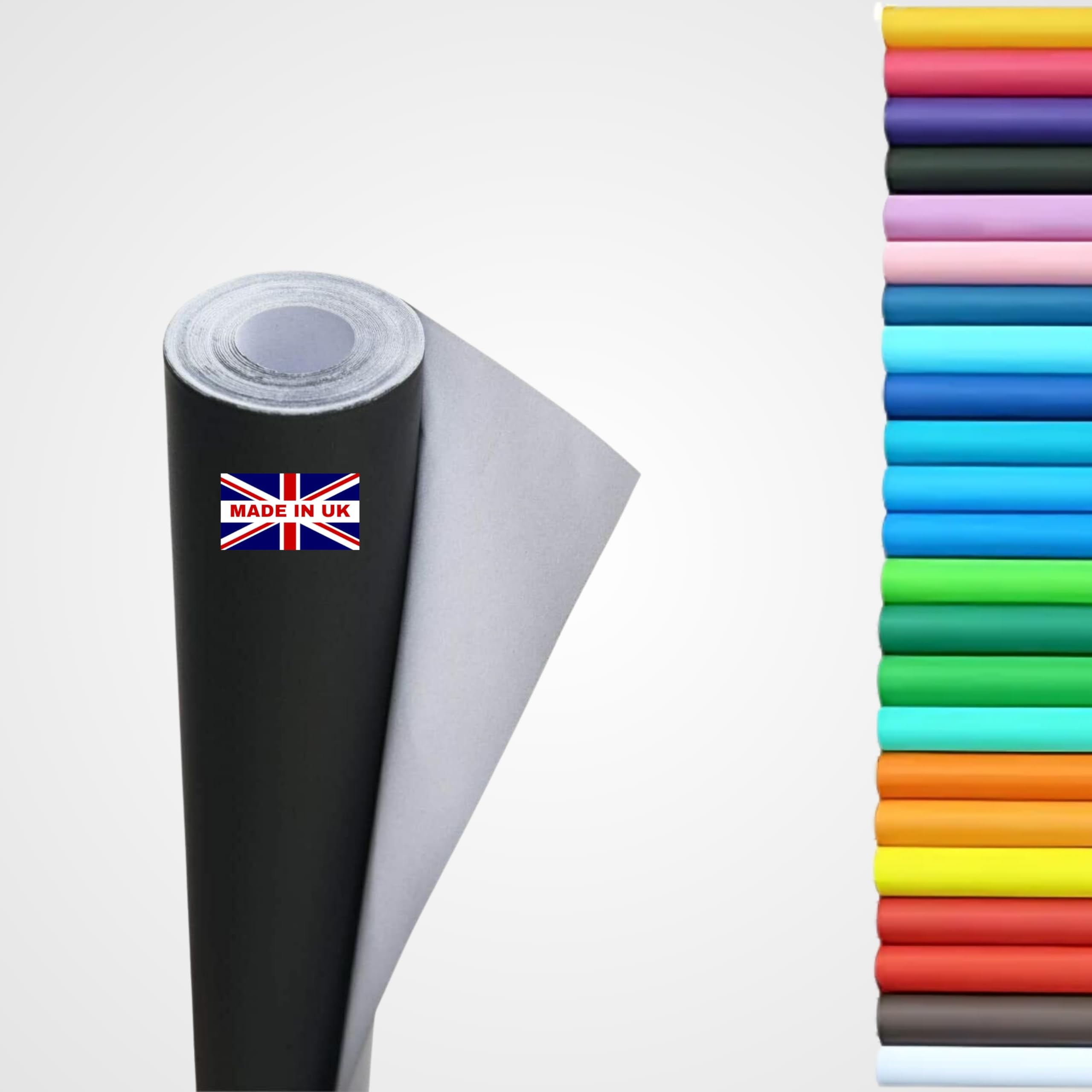 Jet Black Wrapping Paper Roll 10m x 76cm - Large Display Poster & Backing Paper 80gsm for Crafts, Art, School, Packing, Table Covers, Painting & Notice Boards