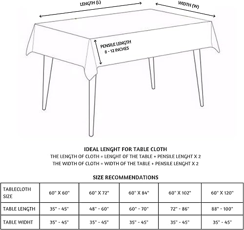 Miniatura 7 de Folkulture Mantel de Navidad rectangular de 60 x 72 pulgadas para decoración navideña del hogar, tela de algodón estilo granja, mantel rectangular o