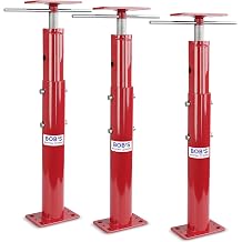 BISupply Basement Floor Jack 19 - 36 Adjustable Support Beam House Jack Post - Floor Lifting Joist Beam Brace for Cellar Ceiling 9700 lbs Max Capacity Screw Pole Jack - 3 Pack