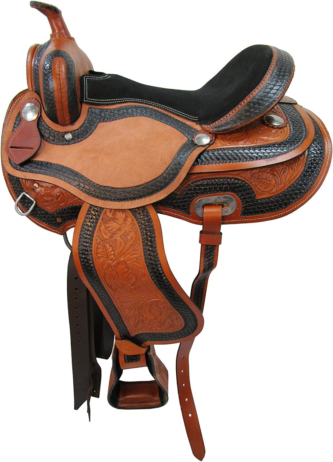Selle synthétique Western Barrel Racing Pleasure 10 à 18,5 Trail
