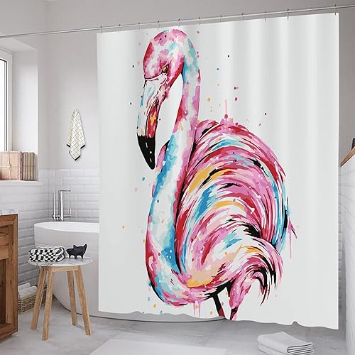 Miniatura 37 de Juego de cortinas de ducha de 72 x 72 pulgadas con 12 ganchos, cortina de ducha de tela de poliéster impermeable para decoración del hogar y baño