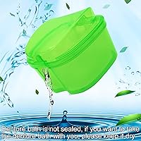 Vista 7 de Keedolla Vasos para Dentaduras Postizas para Remojar Dentaduras, Estuche de Limpieza de Dentaduras Contenedor Retenedor Caja de Baño para Protector