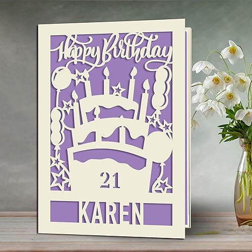 Miniatura 2 de EDSG Tarjetas de cumpleaños para mujeres y hombres, tarjetas de cumpleaños personalizadas, regalos para ella, tarjetas de felicitación con cualquier