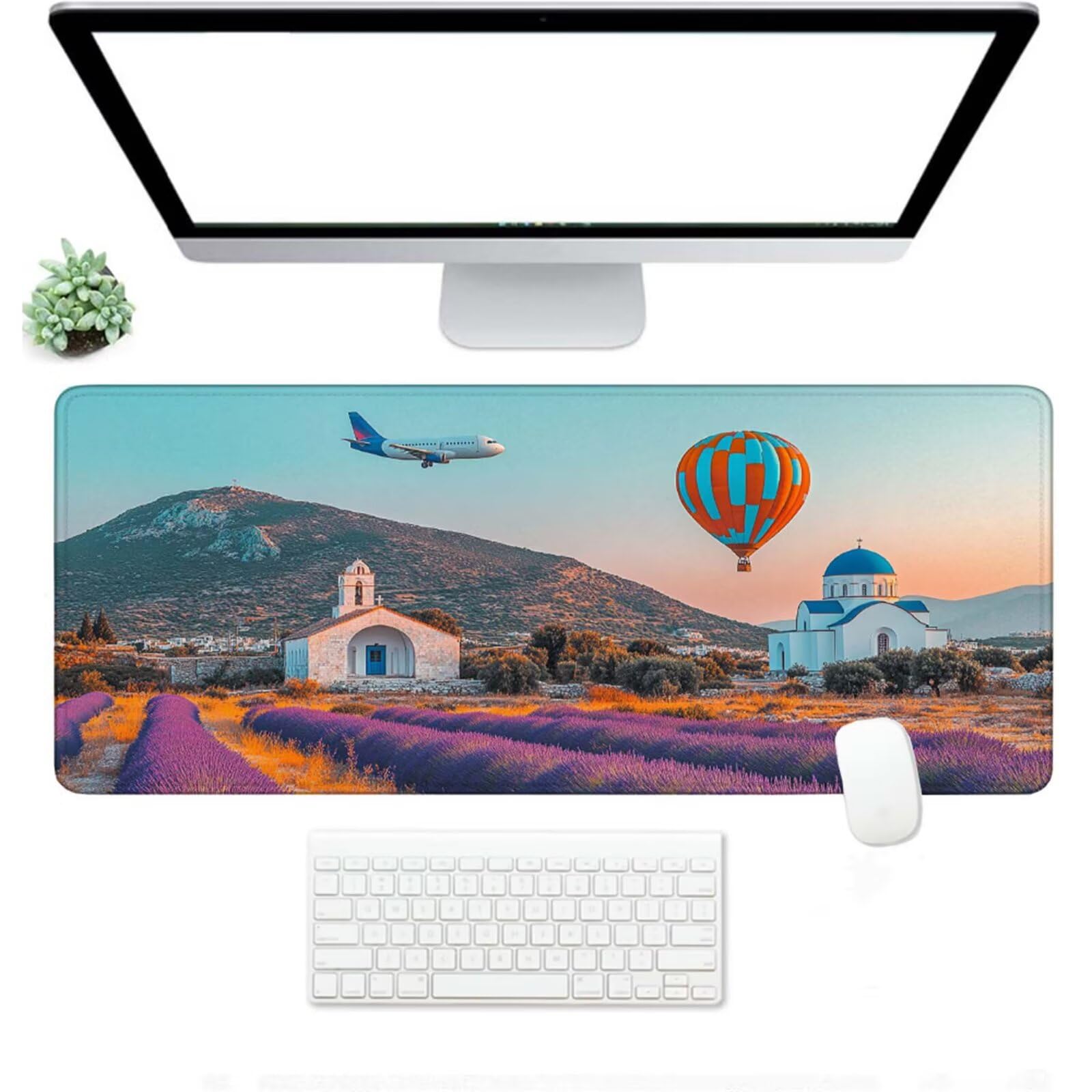Tappetino per Mouse XXL 1200x400x3mm,Tappetino Mouse Viola,Grande Mousepad aereo con Idrorepellente e Base in Gomma Antiscivolo,Lavabile Tappeto Scrivania da Gioco per Gaming,Ufficio Accessori W-183