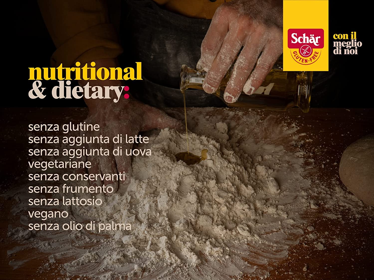 Lot de 6 mélanges universels de farine pour les personnes qui ne tolèrent pas le gluten, sans gluten, 1 kg