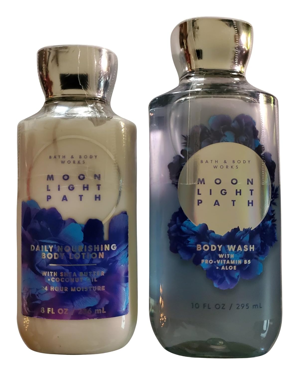 Bath and Body Works Signature Classics Pleasures Collection Body Lotion and Shower Gel Gift Set Men or Women (Moonlight Path)