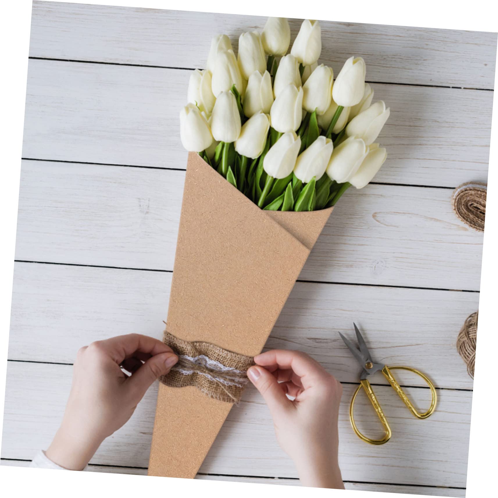 Homoyoyo Papier Kraft pour Cadeau et Décor Floral et Facile à Découper pour Artisanat et Bouquets DIY