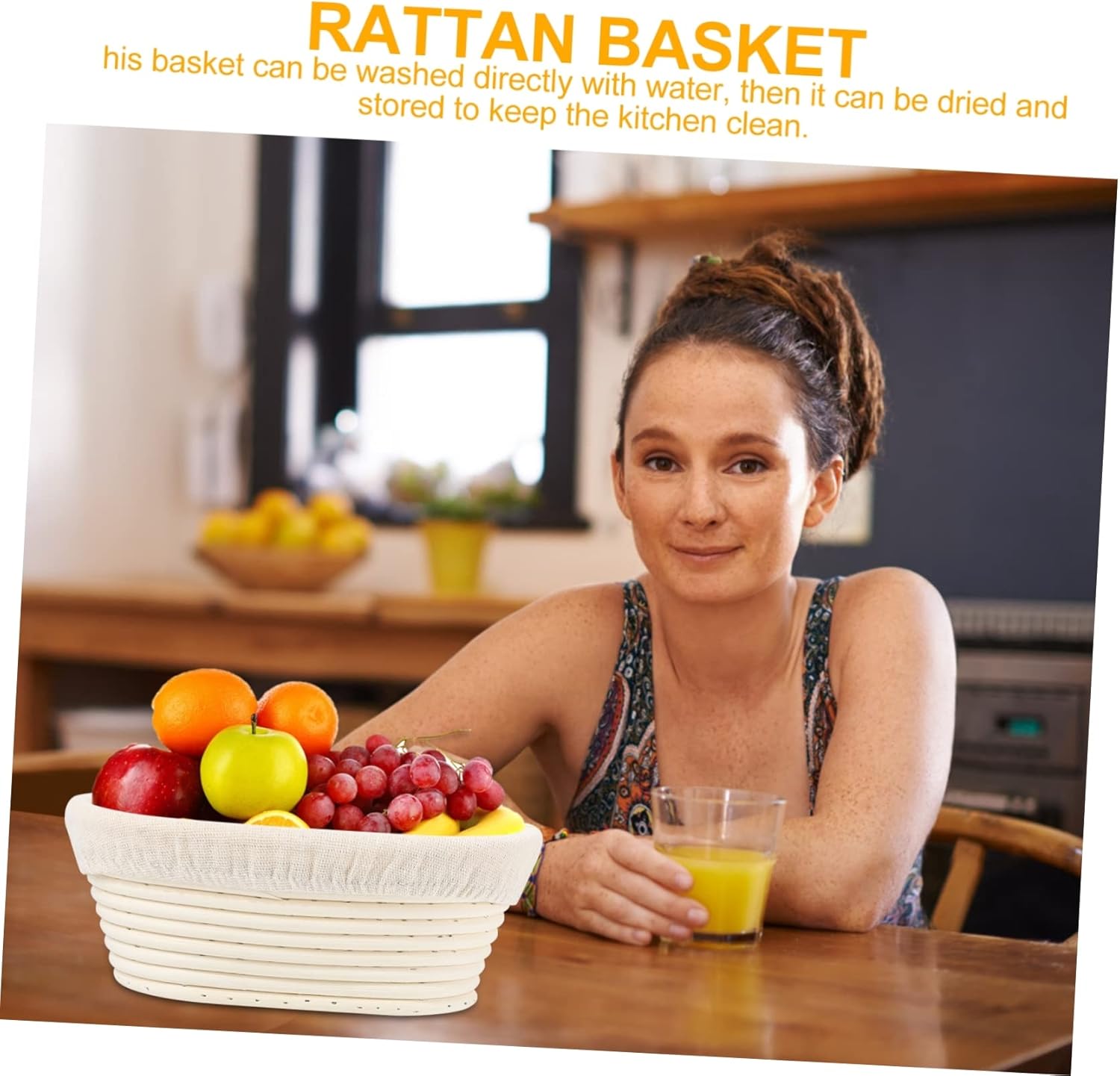 2 Sets Fermentation Cane Basket Wicker Hamper Pizza Bread Pizza Dough Brotform Proofing Basket Sourdough Proofing Basket Rattan Bread Basket Bread Rattan Woven Basket Bread Basket (Assorted Colorx2pcs