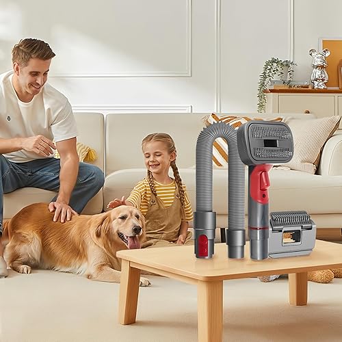Miniatura 7 de Compatible con Dyson V7 V8 V10 V11 V15, cepillo para perros y gatos, con dos cabezas, masajea la piel, peine fácil de limpiar para mascotas de pelo