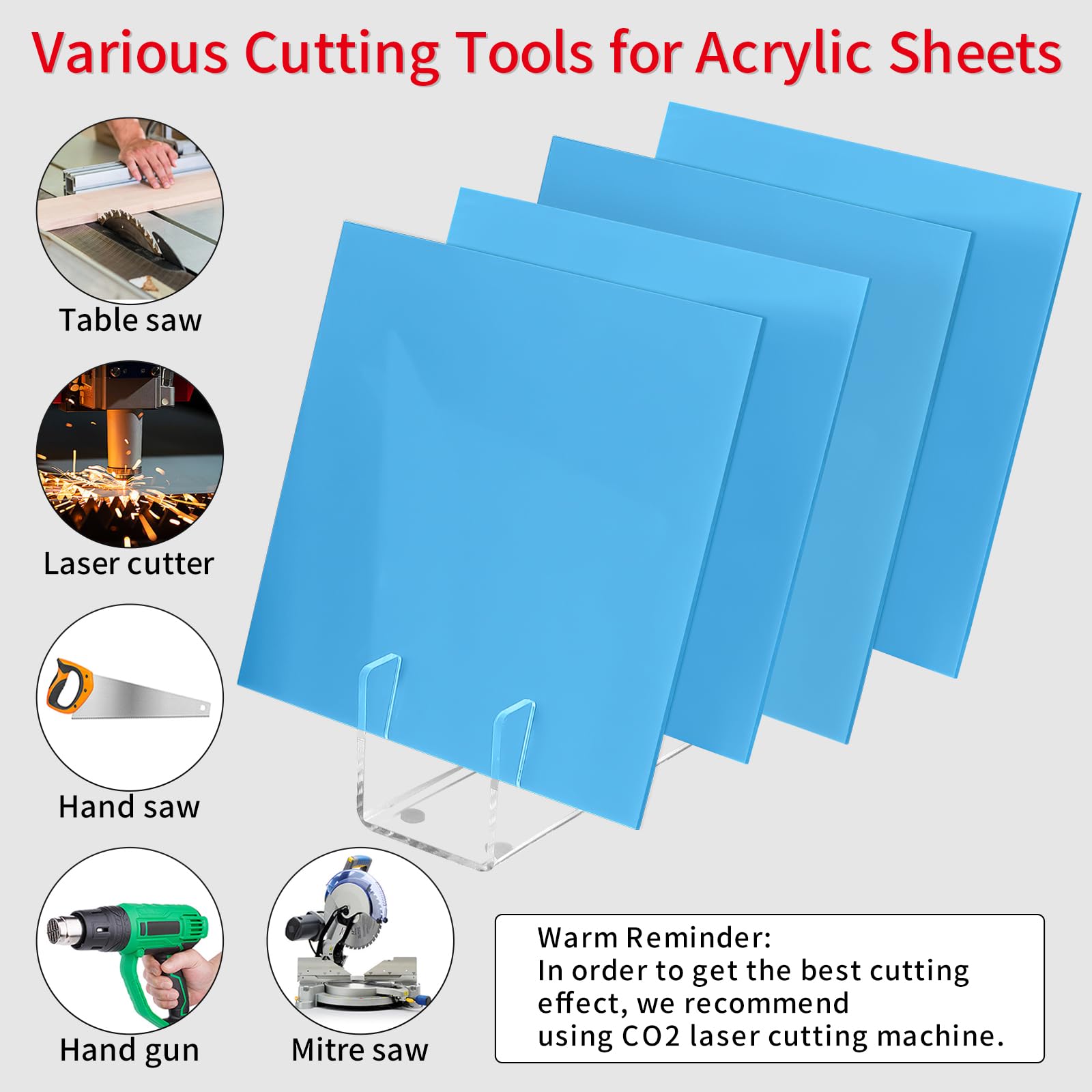 Acrylic Sheets - 4 Pack 12x12 Blue -3