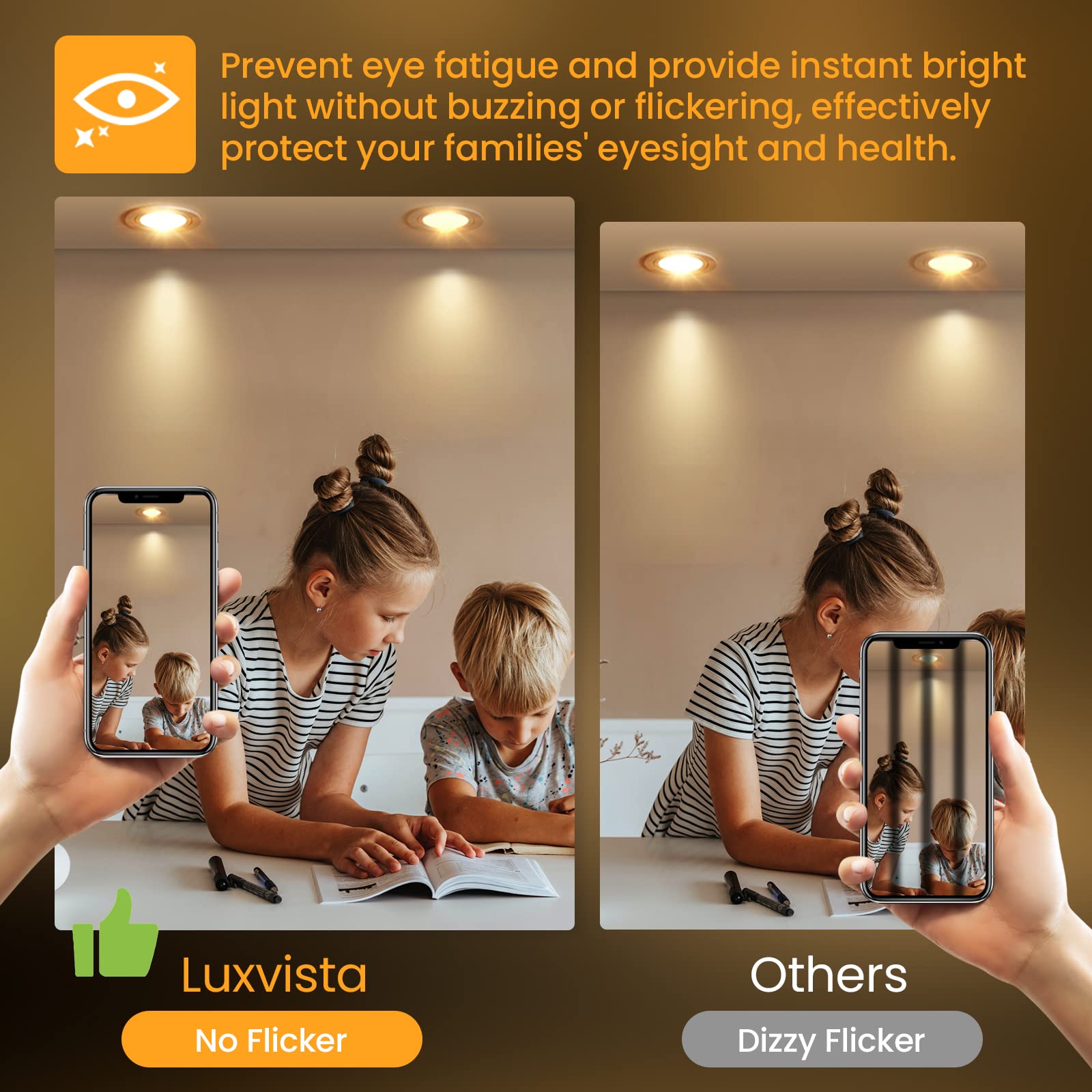 Luxvista Lampadine LED GU10 a collo lungo, 9 W, bianco caldo, 3000 K, non dimmerabili, lampadine a LED a cilindro lungo equivalenti a lampadine alogene da 75 W, confezione da 8