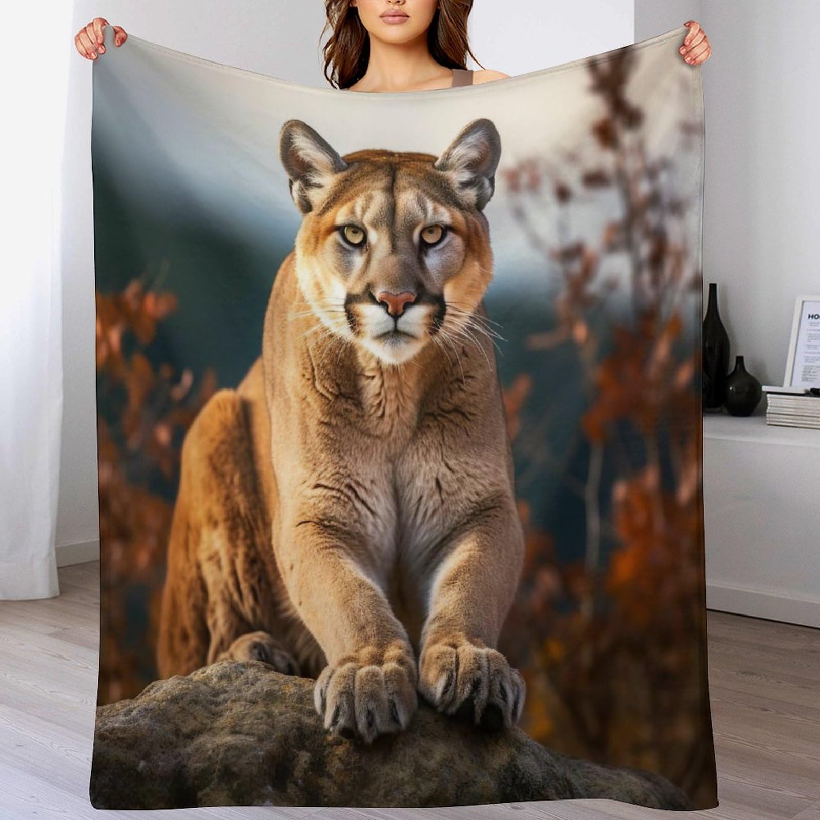 Couverture polaire lion flanelle douce comme couverture bébé et lit 130x150
