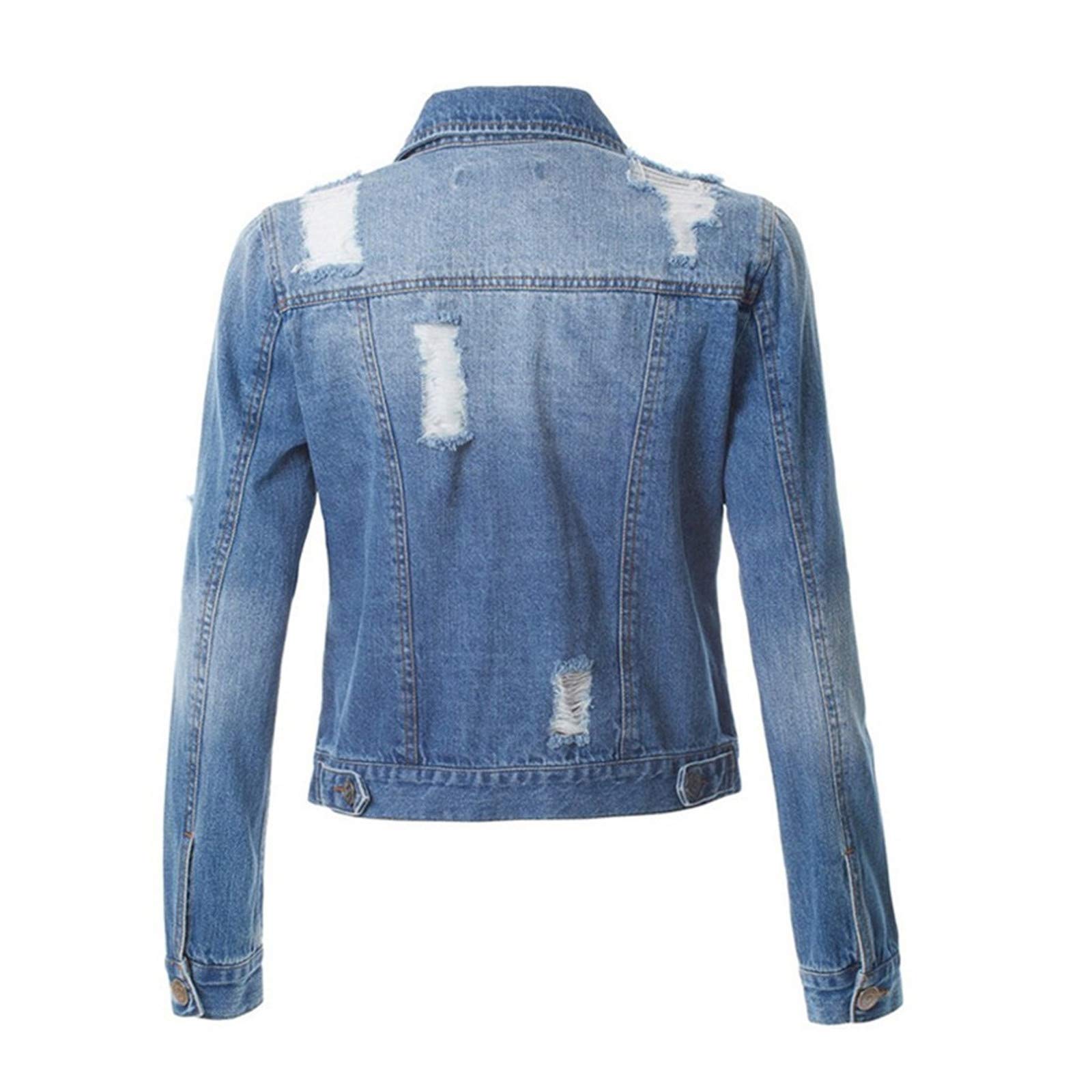 Chaqueta de entretiempo elegante para mujer, chaqueta vaquera para mujer, corta y entallada, chaqueta de tiempo libre, chaqueta vaquera, chaqueta vaquera, chaqueta vaquera, chaqueta vaquera, chaqueta