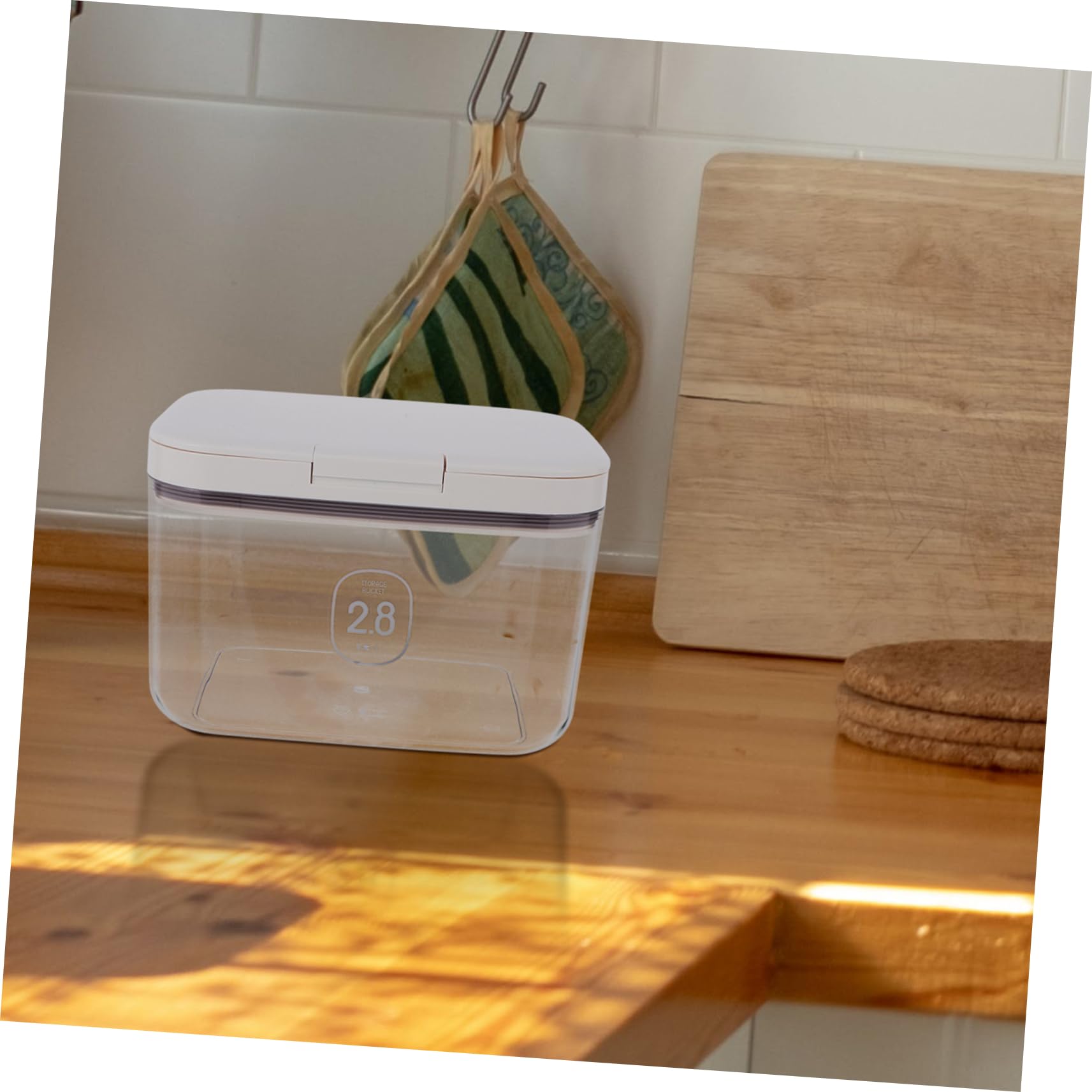 Contenitori Ermetici per Riso e Polvere 2 Pezzi in Abs Misurino per Cucina e Dispensa, Contenitori Versatili dal Design Moderno e Salvaspazio