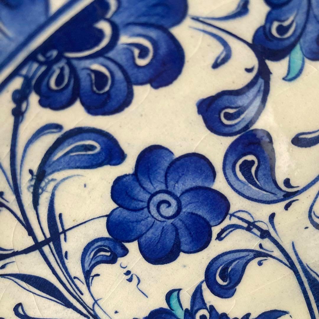 1 直径41cm トルコ キュタヒア キュタフア 絵皿 飾皿 壁掛 輪花 化粧箱 1