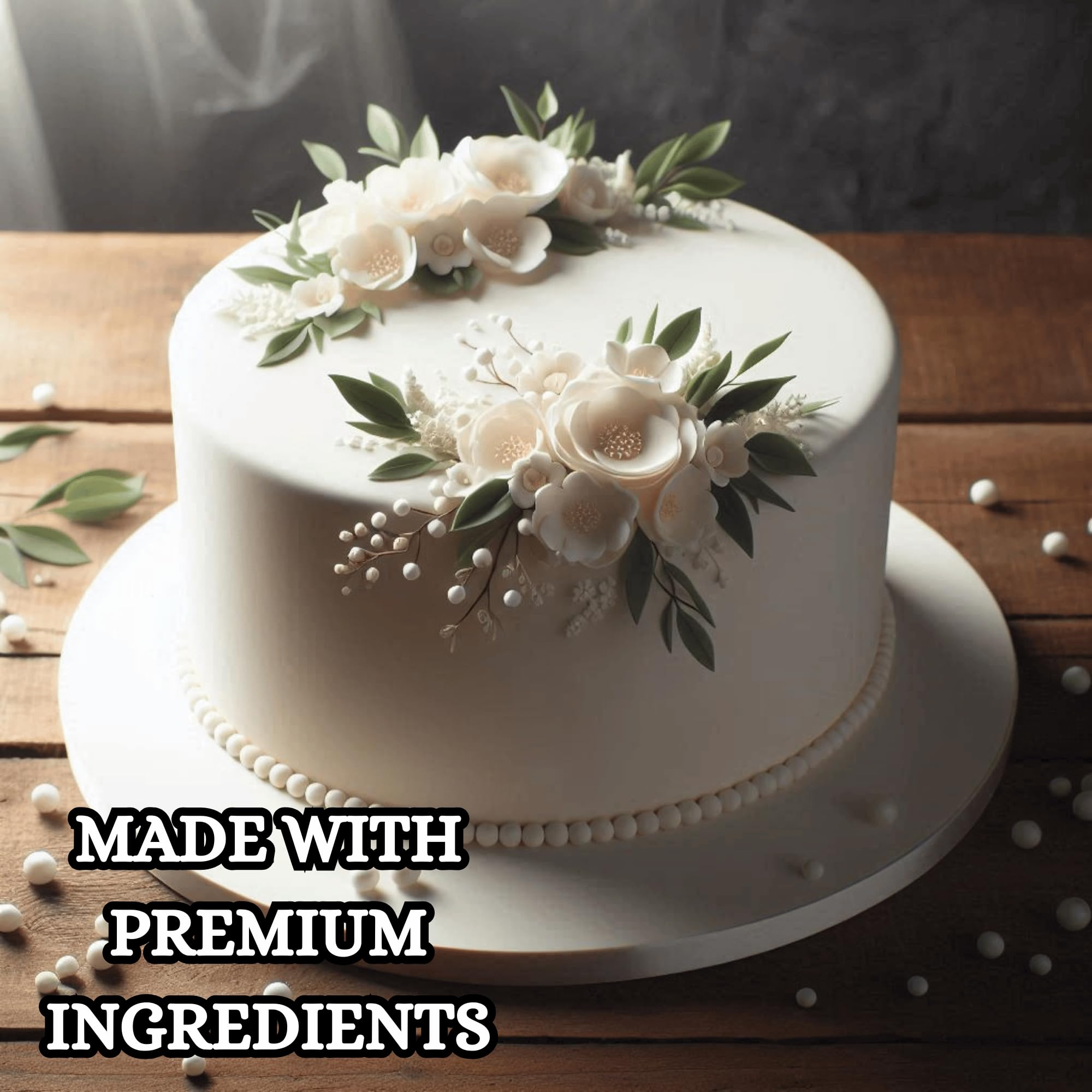 Confect White Fondant for Cake Decorating | Chef’s Choice Fondant Icing for Christmas Cakes, Cupcakes, Cookies & Baking – Smooth, Easy to Roll & Mold – Vanilla Flavor | Vegan, Gluten-Free, Nut-Free, Palm Oil-Free – 250 Gms - Image 8 thumbnail