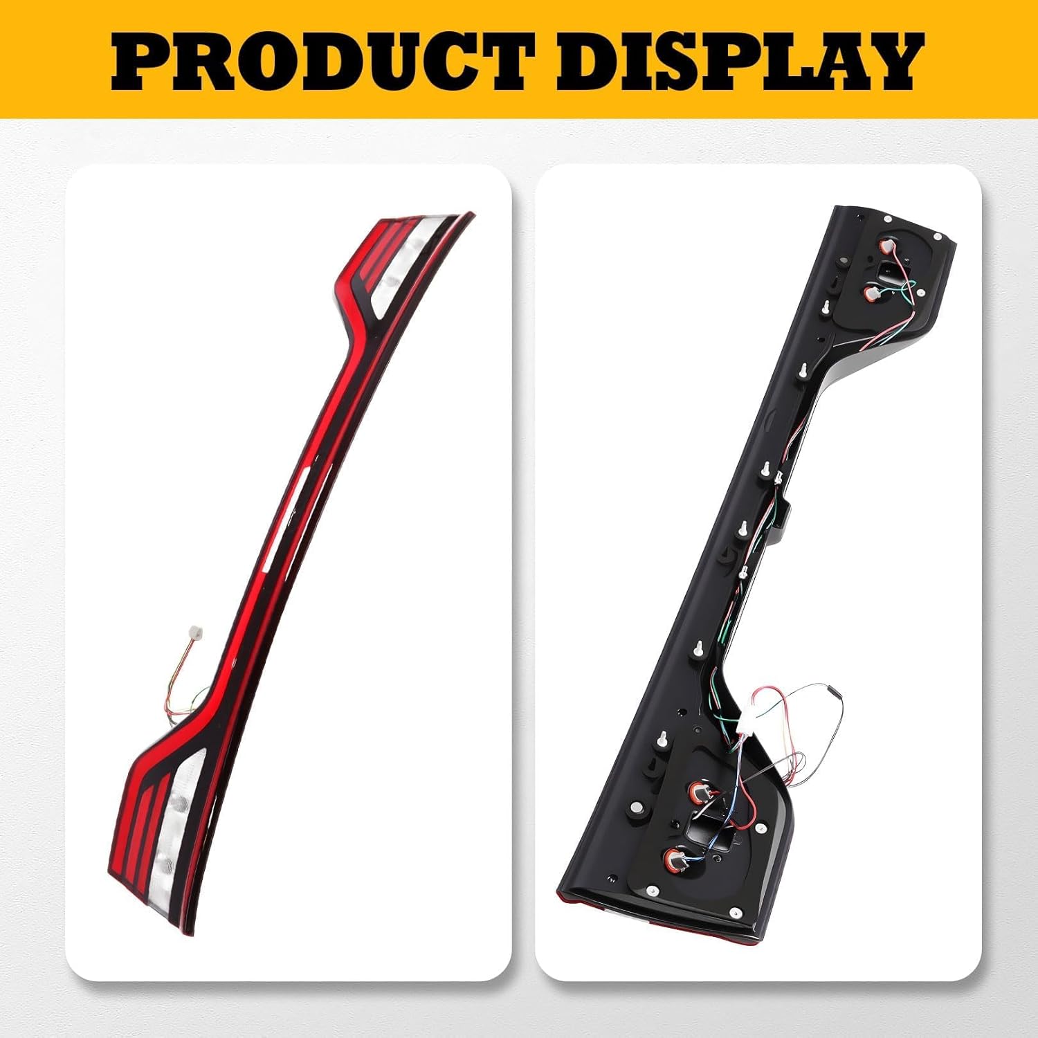 Liftgate Center Tail Light Assembly Compatible with Durango 2014-2022 Tail Lamp with Camera Hole 68453659AA 68453659AB