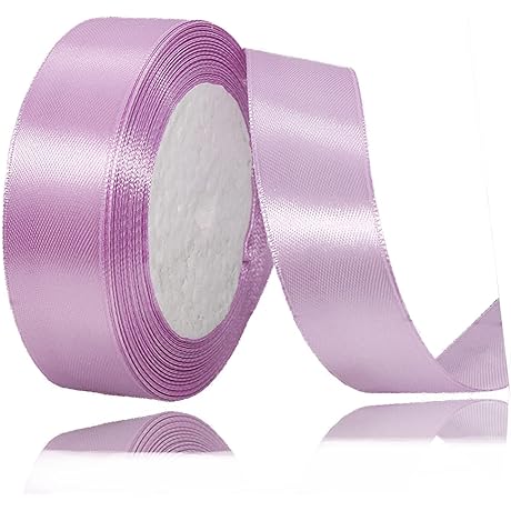 Premium Lavender Ribbon: Unleash Creativity with 1 Inch of Satin Elegance