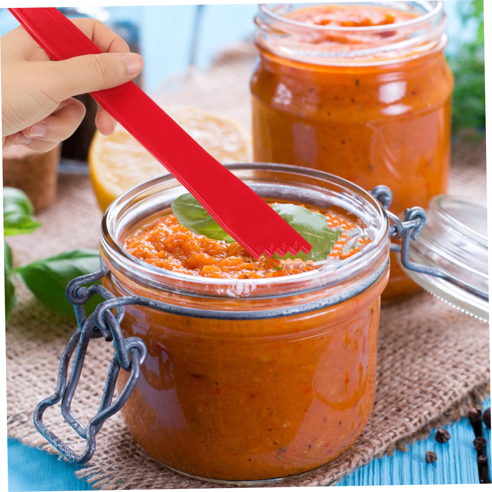 OKUMEYR Canning Headspace Tool Bulk Kitchen Gadget for Canned Goods Kit Plastic Canning Bubble Rem