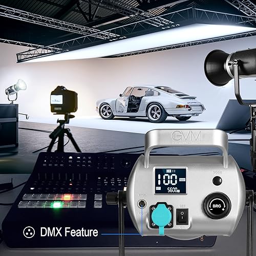 Miniatura 5 de GVM - Luz de video LED de 300 W, CRI 97+ 5600k, 91500