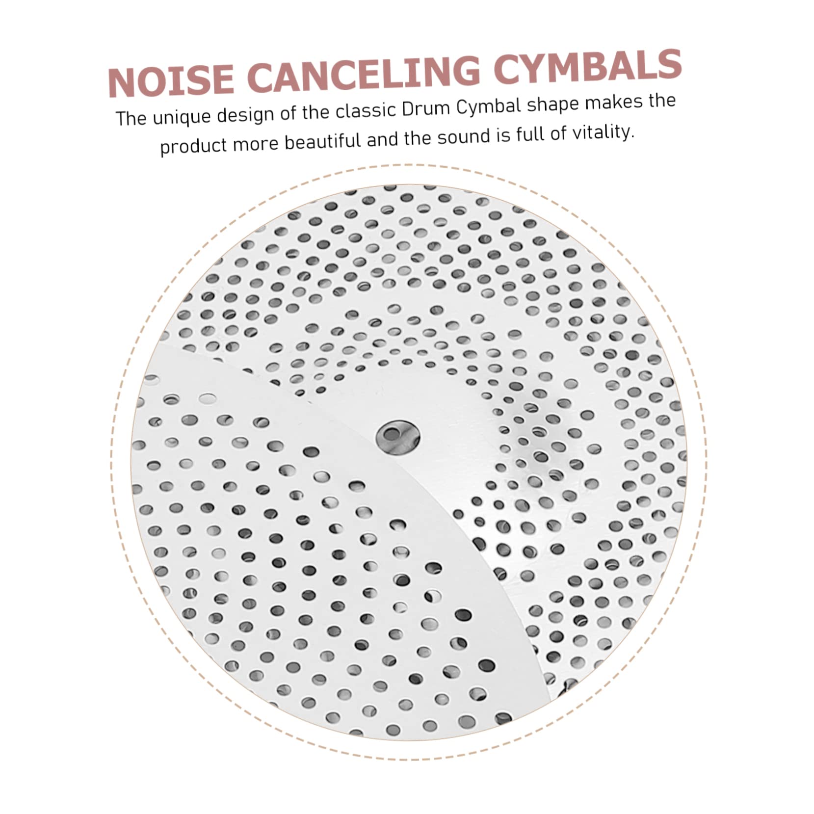 LIFKOME Silent Cymbals Pack 3pcs 14/16in Alloy Drum Cymbals Mute Set for Jazz Drum Professionals