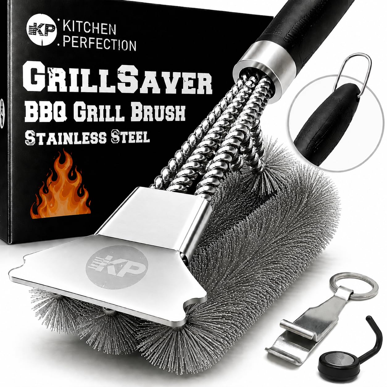 KITCHEN PERFECTION GRILLSAVER Wymienna szczotka do grilla - stal nierdzewna