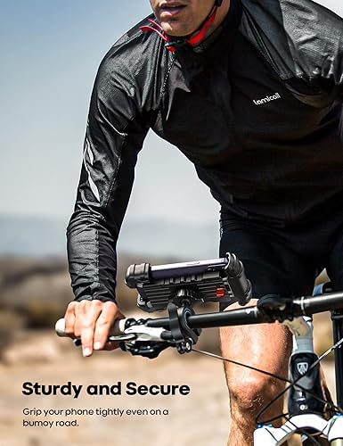 Miniatura 4 de Lamicall Soporte para teléfono de bicicleta, soporte para teléfono de motocicleta, abrazadera para teléfono celular para manillar de motocicleta,