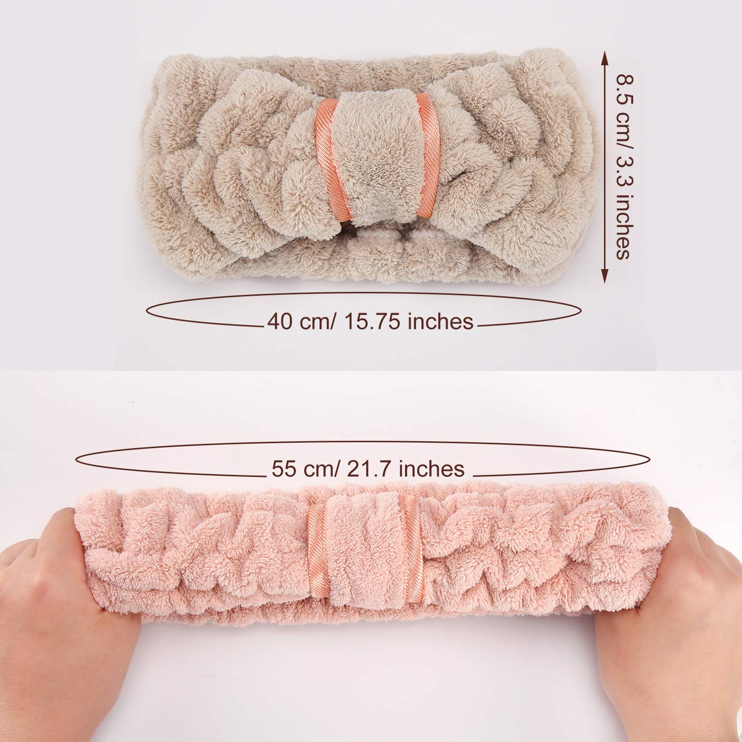 Extra-Wide Cotton Headbands 4-Pack - Spa Towel, Comfort Fit Amazon.com : TopTie 4PCS Cotton Spa Facial Headband Waffle  main image 4