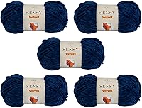 Vista 32 de Sensy - Hilo de terciopelo para ganchillo o manta de bebé, hilo de chenilla, hilo amigurumi, 3.5 onzas, 132 yardas, calibre 5, voluminoso