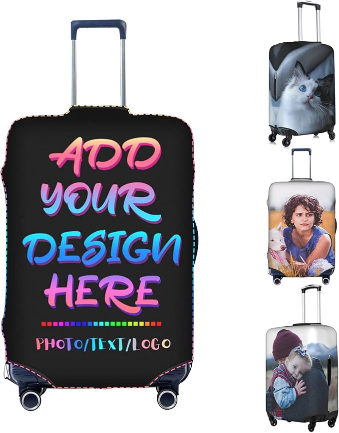 YISAMSON Custom Luggage Cover for Suitcase Personalized