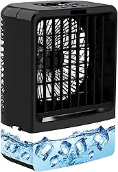 Ar Condicionado Portátil AC - Mini Ar Condicionado, Ar Condicionado Pessoal, Bateria de 4000mAh para Camping, Carro, com Controle Remoto Luz Noturna e Temporização