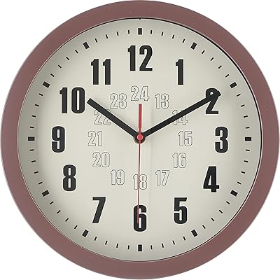 不二貿易 時計 幅30×奥行4.1×高さ30㎝ チョコレート 掛時計 知育時計 カイラ 28197 ブラウン 小型