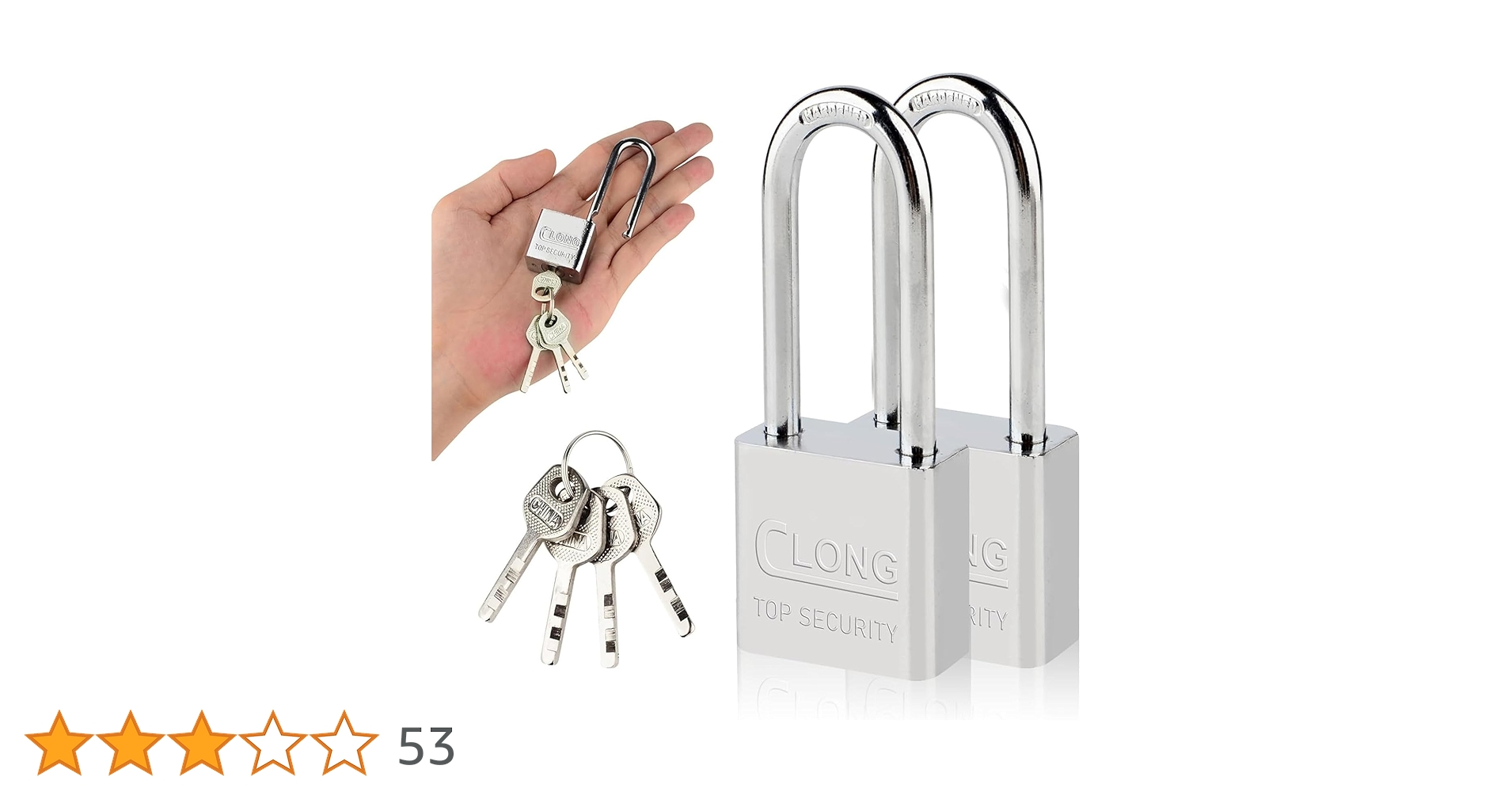 Amazon | 南京錠 2個セット ステンレススチールパドロック
