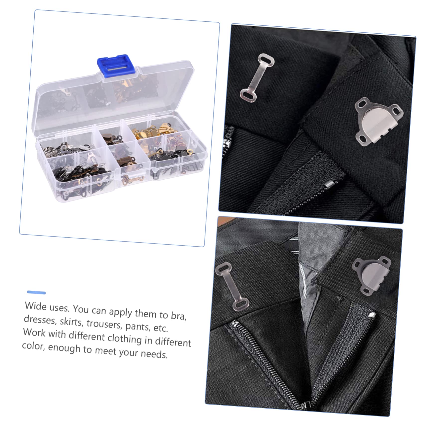 TEHAUX 450pezzi Ganci e Occhielli Per Cucito Set Per Gonne e Pantaloni Facili Da Usare Per e Creativi Adatti Per Riparazioni e Creazioni Di Moda