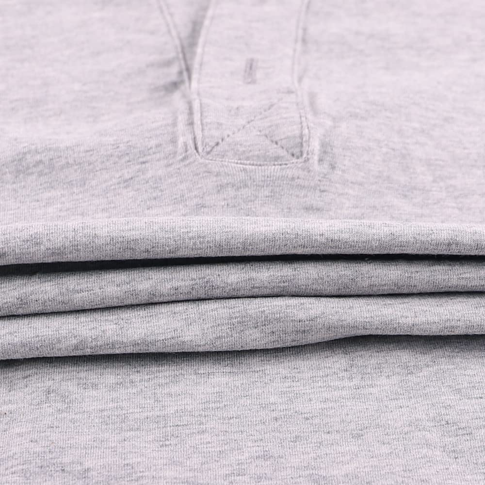 Uomo Henleys Casuale Manica Corta Maglietta Singolo Pulsante abbottonatura Plain v Neck Camicie in Cotone