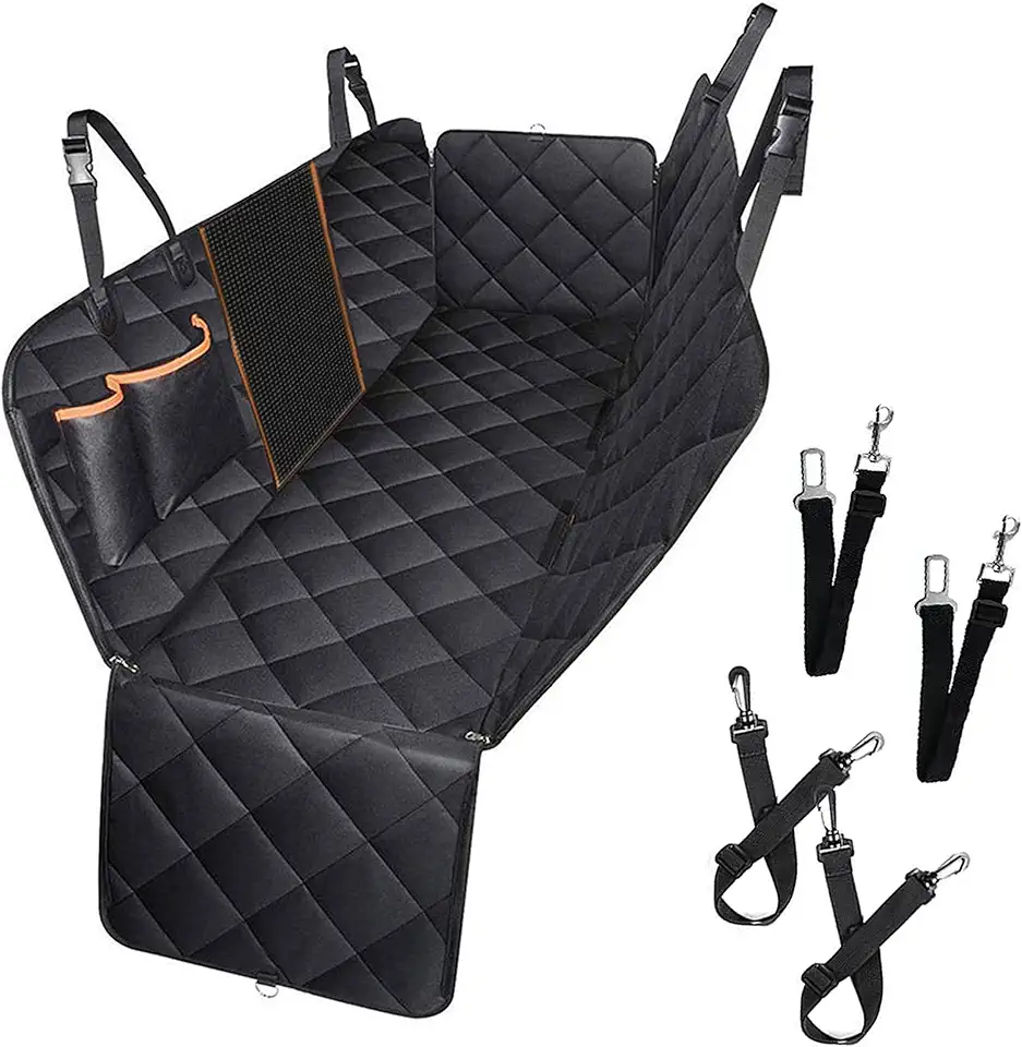 Capa Protetora Pet Impermeável Para Banco De Carro Com Cinto