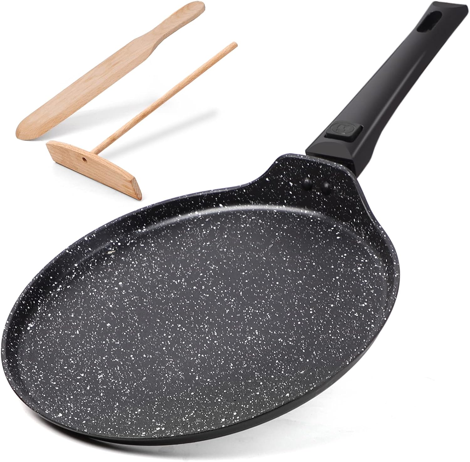 Clatine Nonstick Crepe Pan, 11 Inch Dosa Griddle Tawa Pan for Pancake