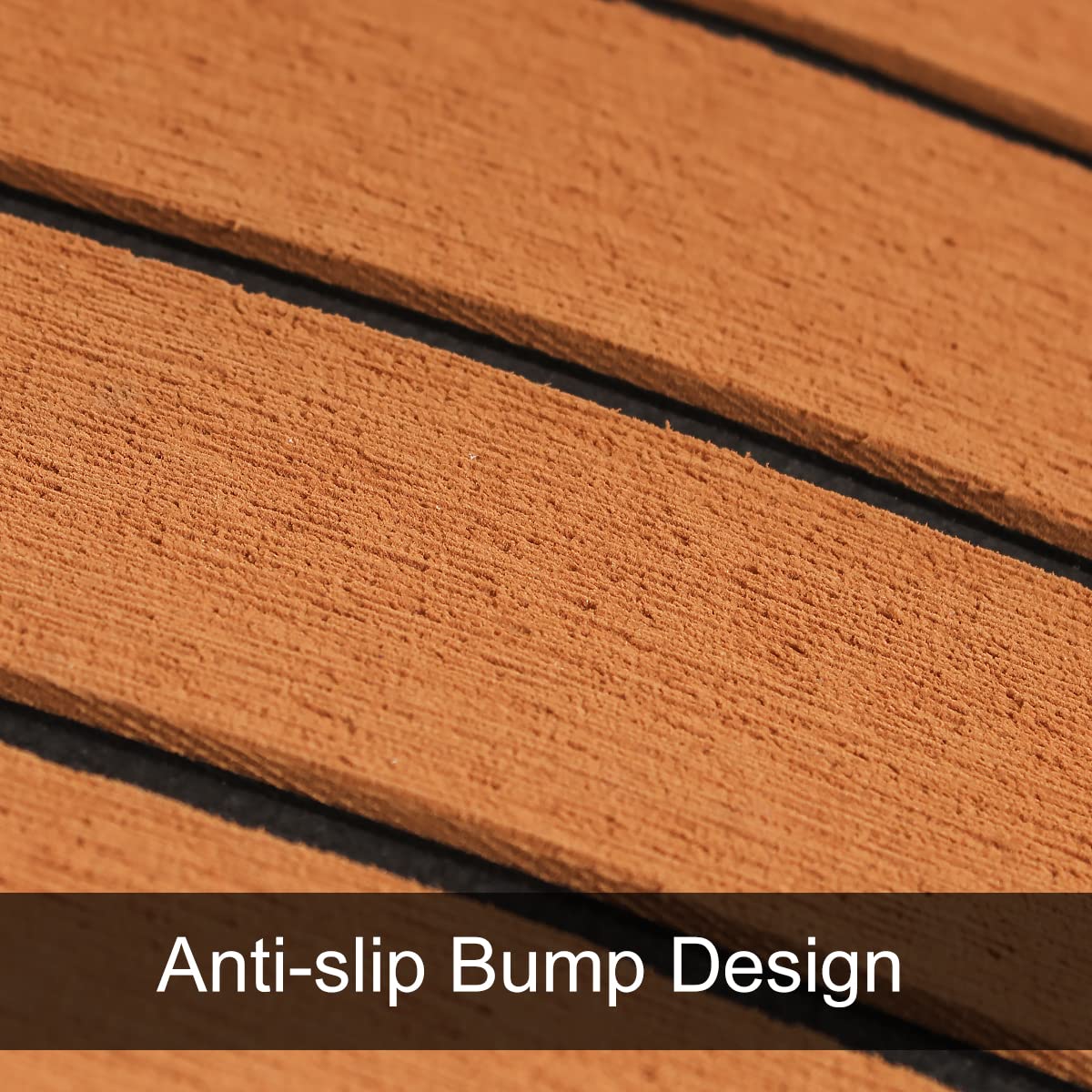 AQUARM EVA Foam Boat Flooring Decking Sea Deck Marine Flooring Non-Slip Self -Adhesive Easy Clean Decking Sheet For Motorboat RV Yacht Kayak Surfboard Swimming Pool Stairs, 94.5x31.5 Inch Teak - View #3