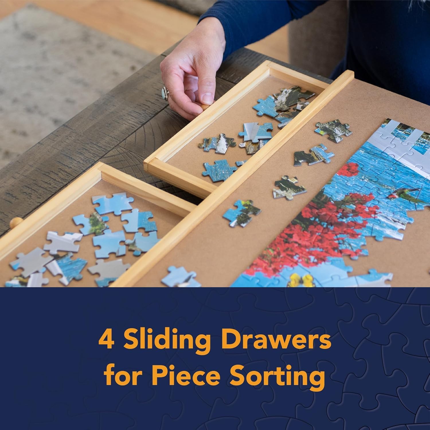 Amazon | Bits and Pieces 回転パズルボード 引き出し付き