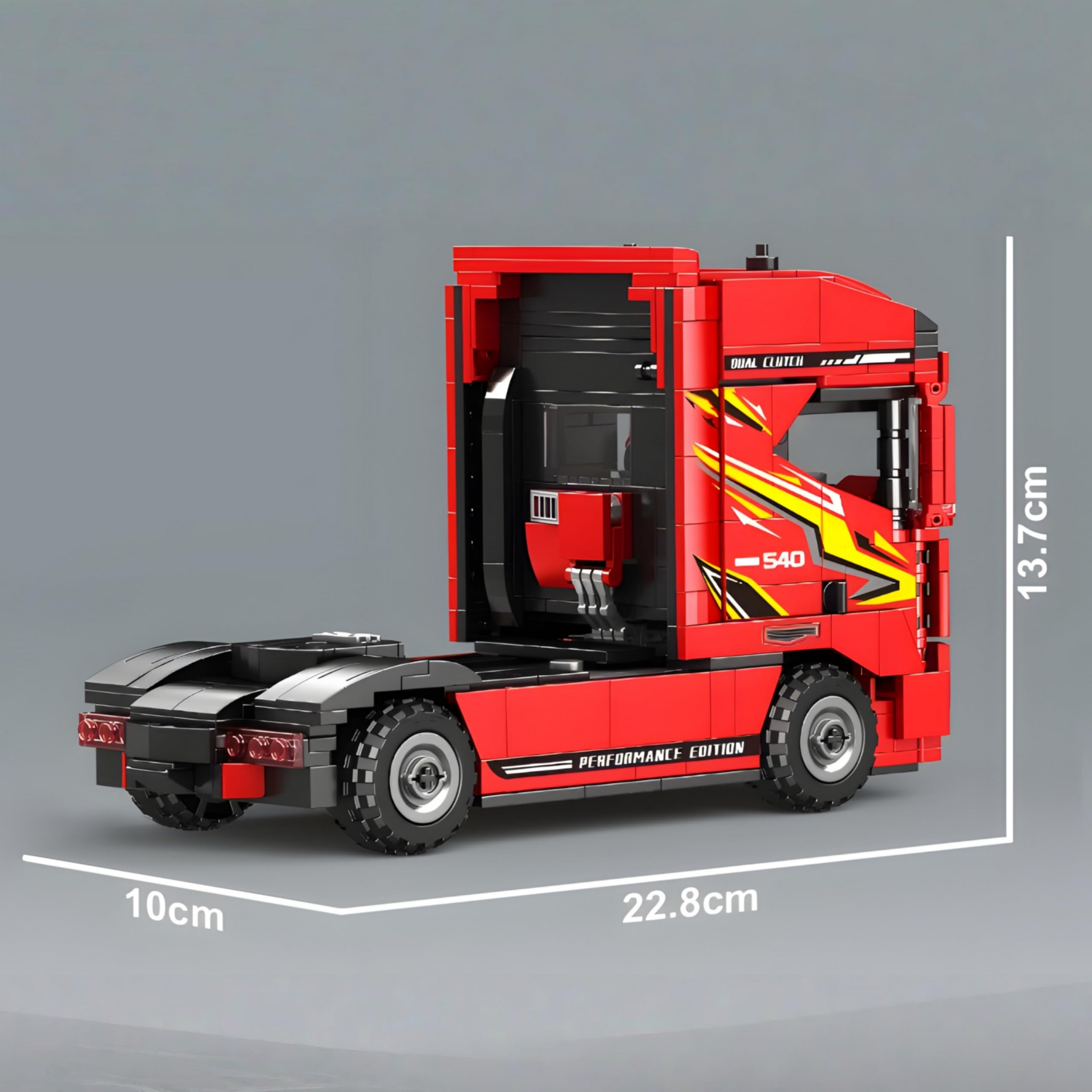 Camión de carga pesada con semirremolque bloques de construcción, 1158 piezas camión camión tractor modelo kit de construcción, bloque de construcción de vehículo mecánico, regalo para los