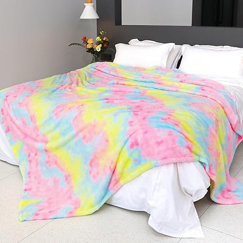 Miniatura 75 de MUGD Mantas suaves mullidas de forro polar para cama individual, manta cálida para cama Morado y blanco