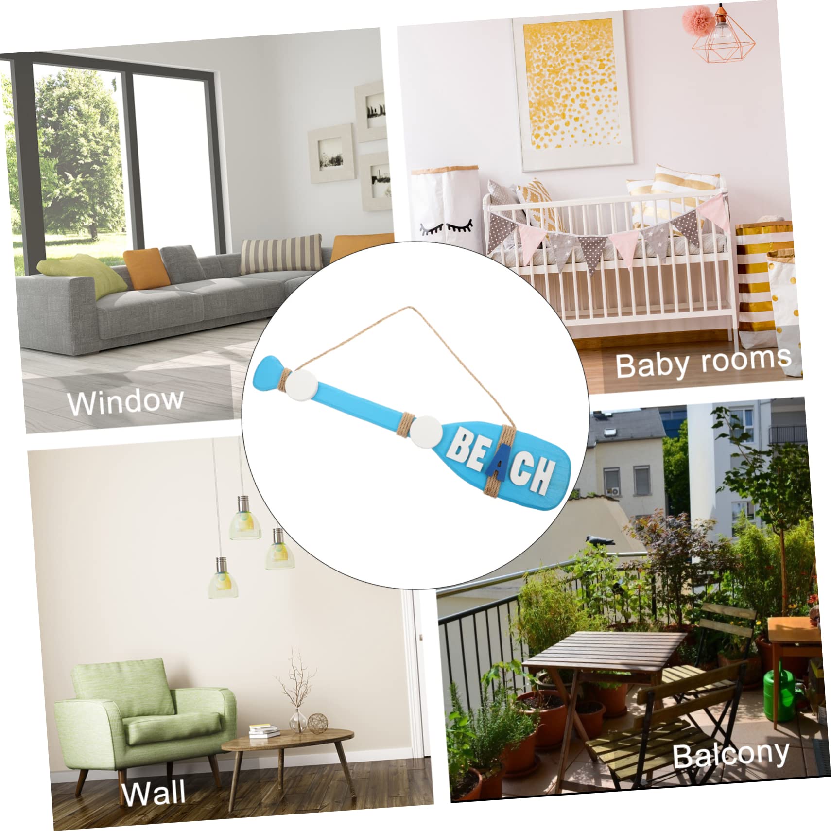 Alipis 3 Piezas Gancho De Perchero De Pared Para Ropa Ganchos De Pared De Gancho De Pared Decorativo Colgante De De Playa Decoración De Mesa Náutico Madera De Pino Blue
