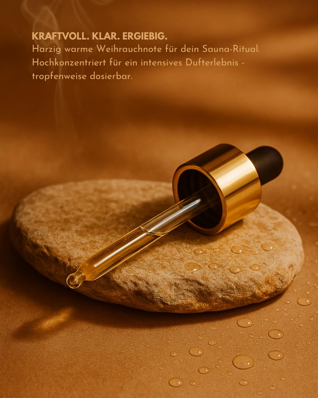frihed.® Saunaaufguss mit Weihrauch – Sauna Duft erdig & warm – luxuriöser Aufguss für alle Sauna Arten – hochwertiges Aufgussmittel mit Pipette – Saunaöl – Wellness Geschenk Made in Germany (100 ml)