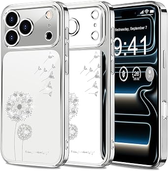 for iPhone 18 Pro / 17 Pro Case [Anti-Yellowing] Clear Silicone Plating Soft Shockproof Protective Case Full Camera Lens Protector Slim Non-Slip Phone Cases for for iPhone 18 Pro Cover