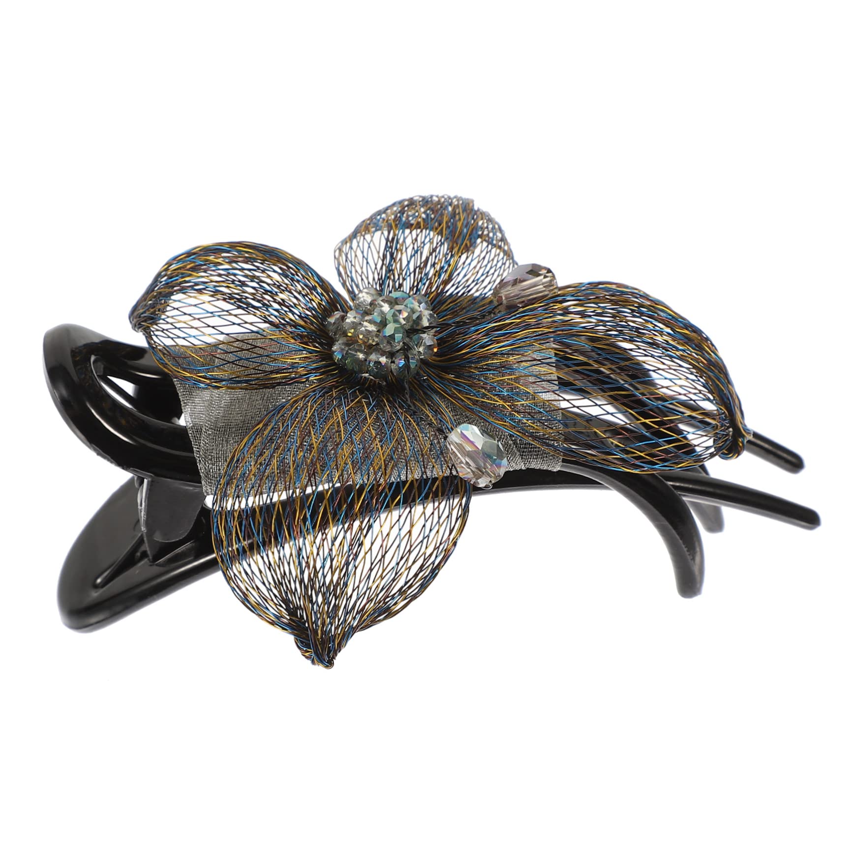 Didiseaon 3 Para El Pelo Con Forma De Flor Para Mujer Pequeñas De Cocodrilo Pasadores Grandes Horquillas De Hilo De Seda Decorativas.