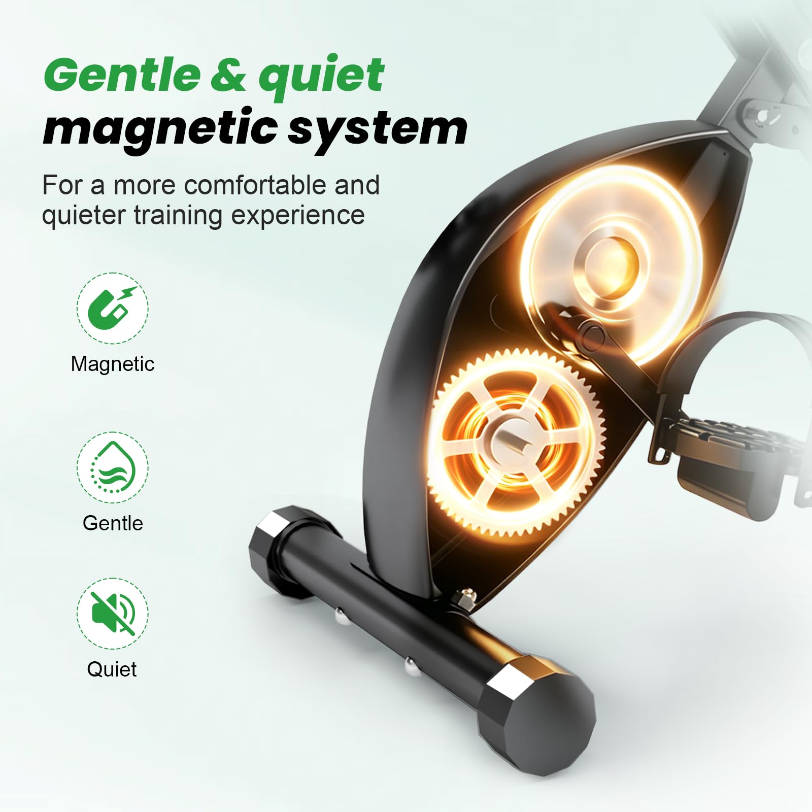 Bicicleta estática - Plegable 4 en 1 - con pantalla LCD y pulsómetro - 8 niveles de resistencia magnética - Capacidad de peso: 120 kg - Altura del sillín ajustable.