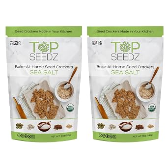 Top Seedz BAKE-AT-HOME Mix | Sea Salt | Makes 10 ounces of Crackers! | 2-Pack